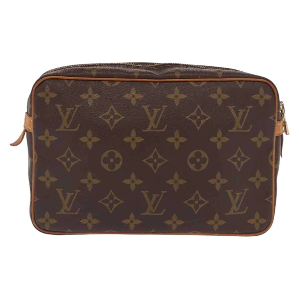 LOUIS VUITTON Monogram Compiegne 23 Clutch Bag M51847 LV Auth BA10346