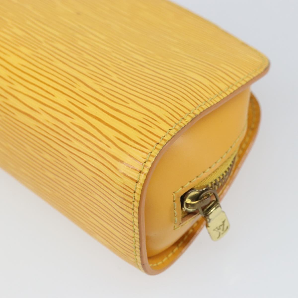 LOUIS VUITTON Epi Dauphine PM Pouch Yellow M48449 LV Auth BA10347