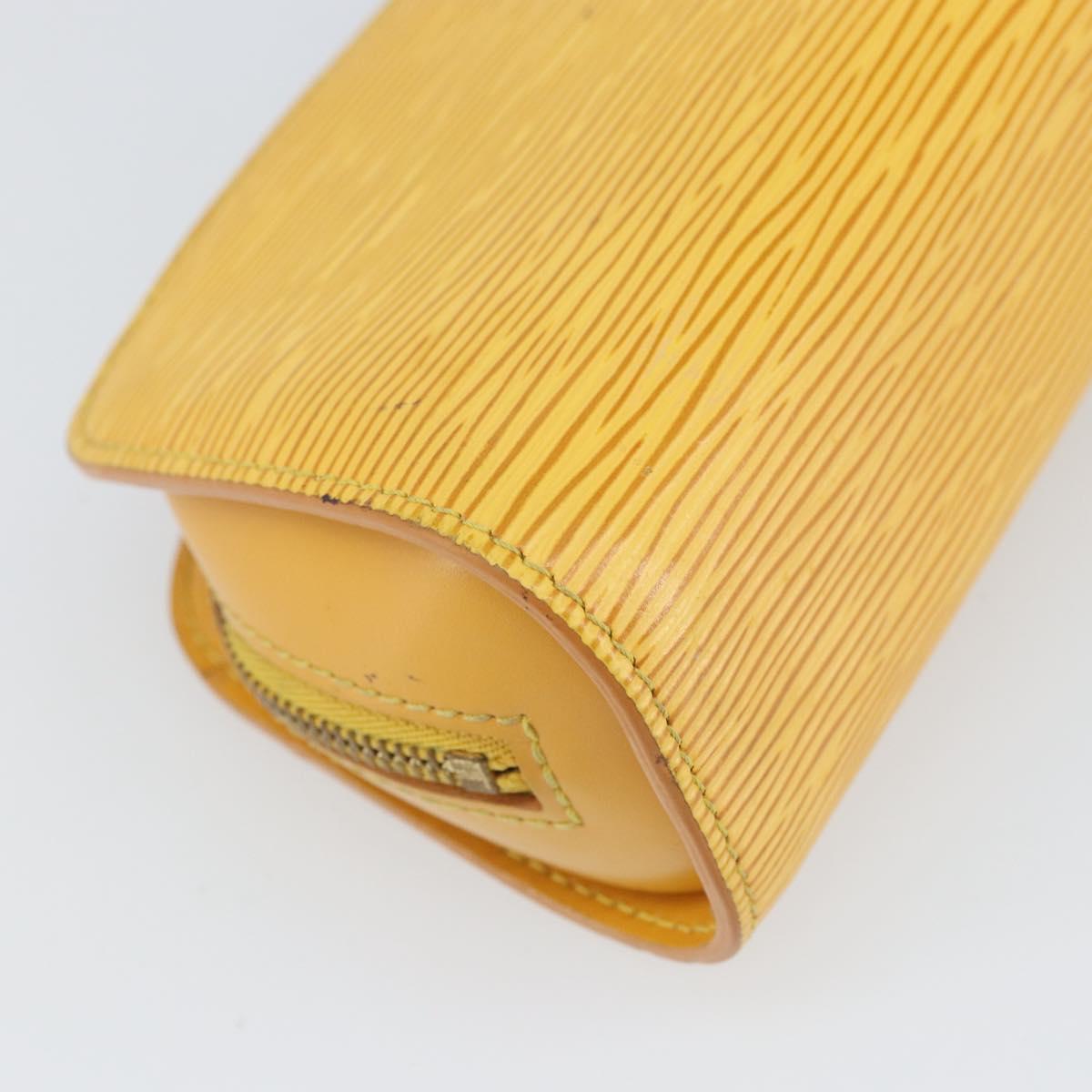 LOUIS VUITTON Epi Dauphine PM Pouch Yellow M48449 LV Auth BA10347