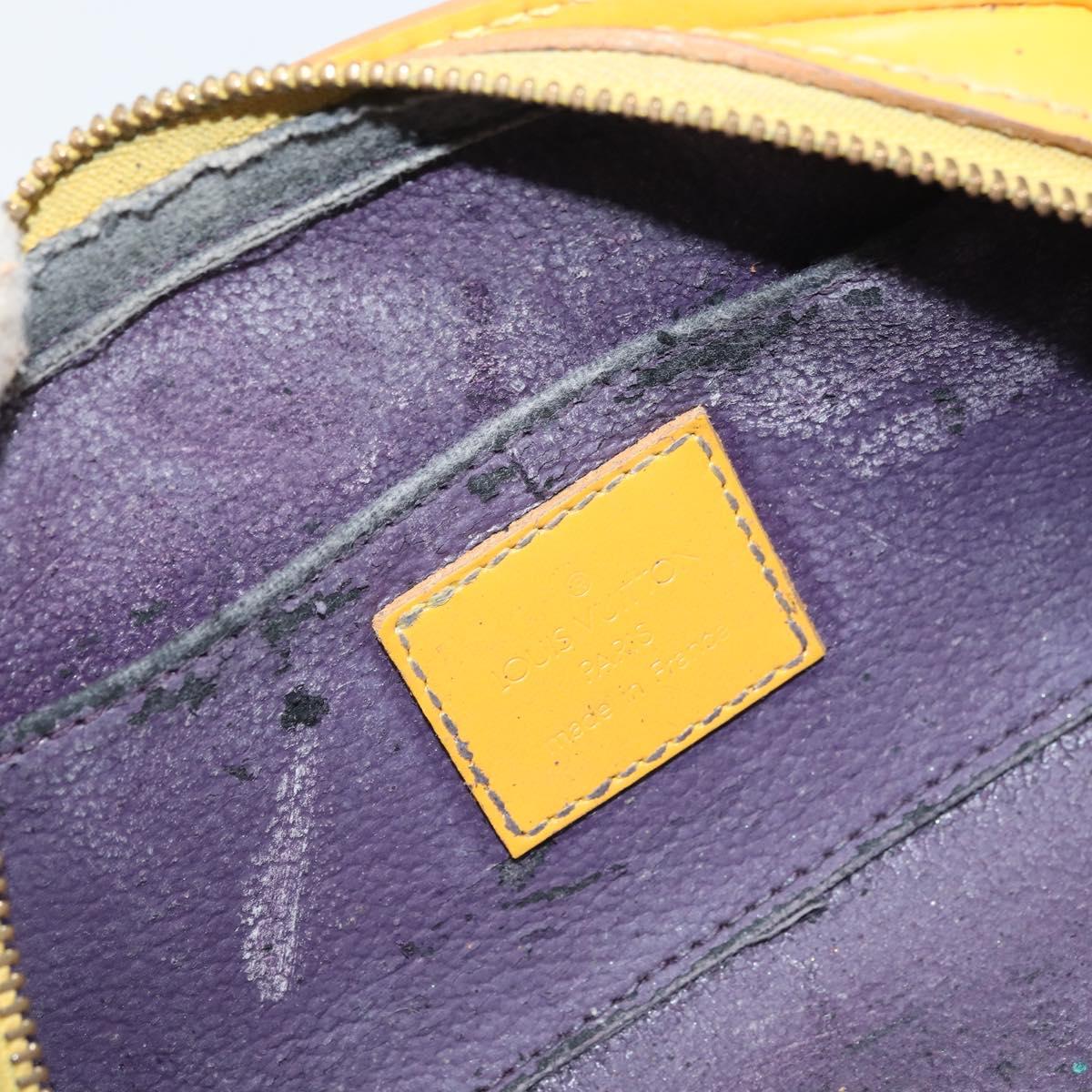 LOUIS VUITTON Epi Dauphine PM Pouch Yellow M48449 LV Auth BA10347