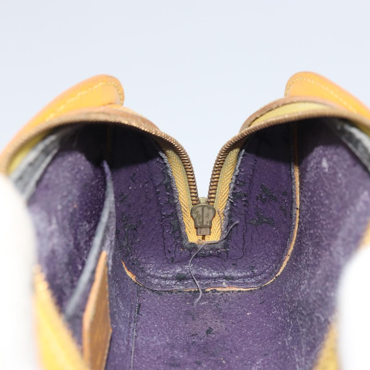 LOUIS VUITTON Epi Dauphine PM Pouch Yellow M48449 LV Auth BA10347