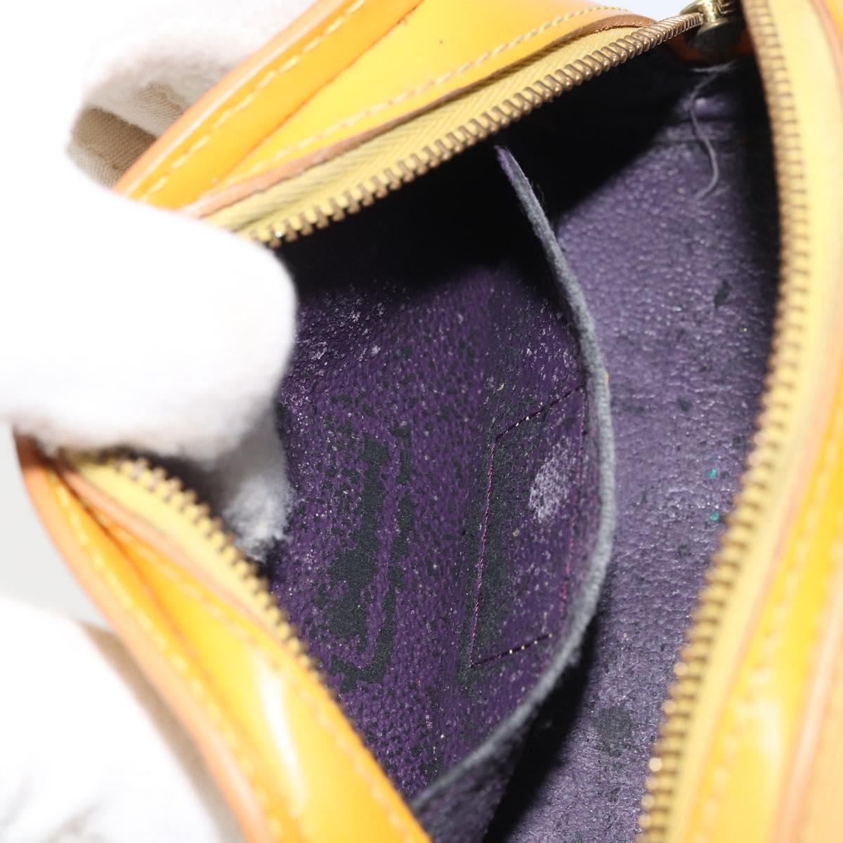 LOUIS VUITTON Epi Dauphine PM Pouch Yellow M48449 LV Auth BA10347