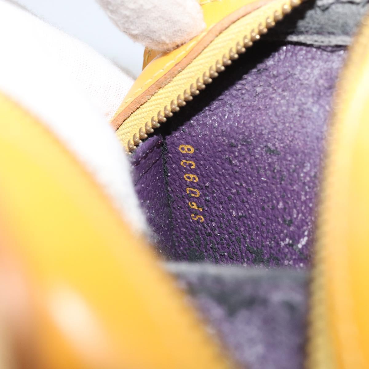 LOUIS VUITTON Epi Dauphine PM Pouch Yellow M48449 LV Auth BA10347