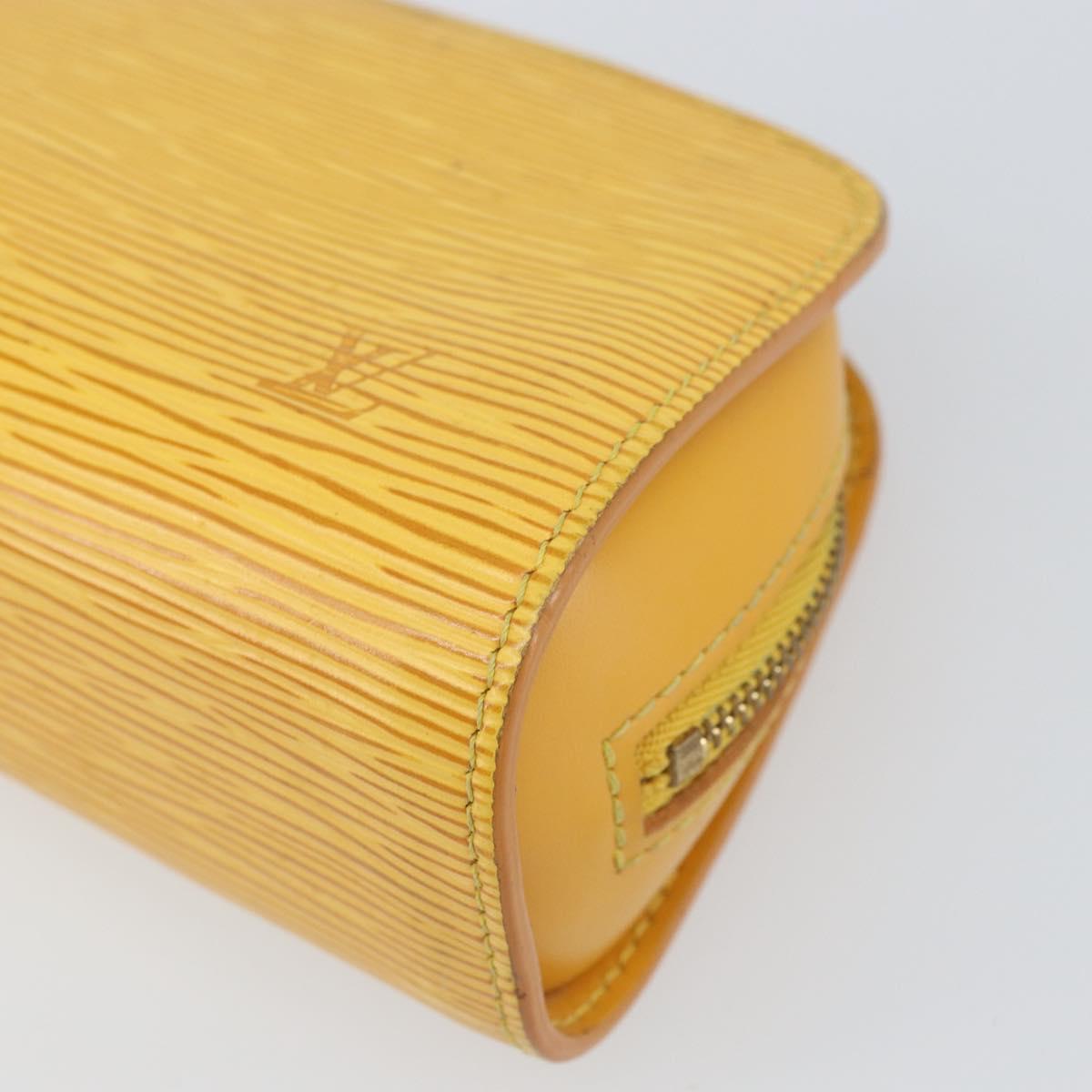 LOUIS VUITTON Epi Dauphine PM Pouch Yellow M48449 LV Auth BA10347