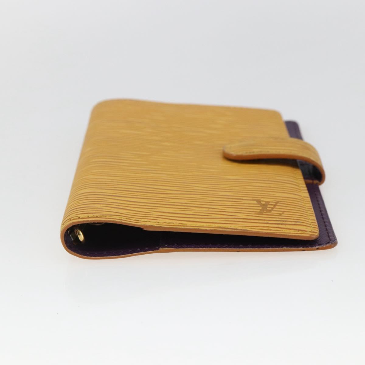 LOUIS VUITTON Epi Agenda PM Day Planner Cover Yellow R20059 LV Auth BA10348