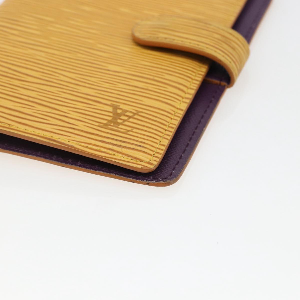 LOUIS VUITTON Epi Agenda PM Day Planner Cover Yellow R20059 LV Auth BA10348