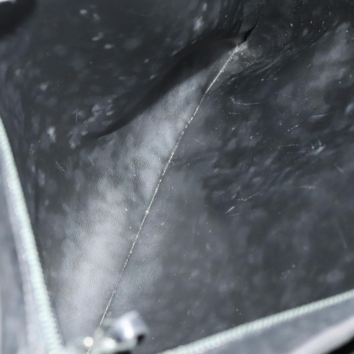 BALLY Quilted Shoulder Bag Leather Black Gold Auth BA1035