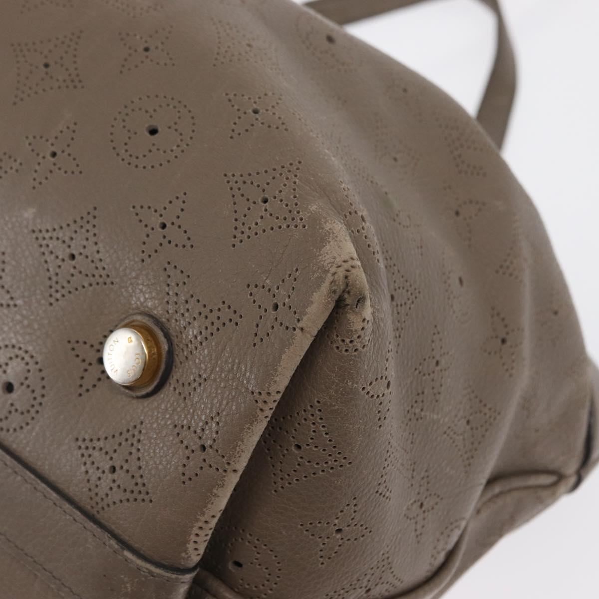 LOUIS VUITTON Mahina Shiels PM Hand Bag Leather Opal M93084 LV Auth BA10353