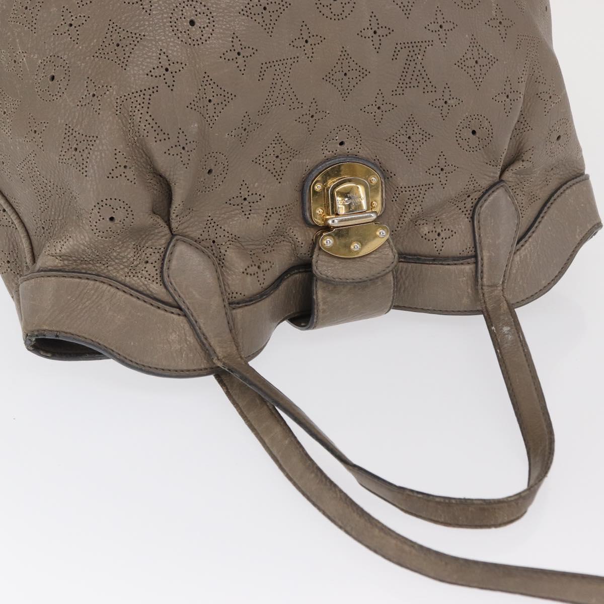 LOUIS VUITTON Mahina Shiels PM Hand Bag Leather Opal M93084 LV Auth BA10353