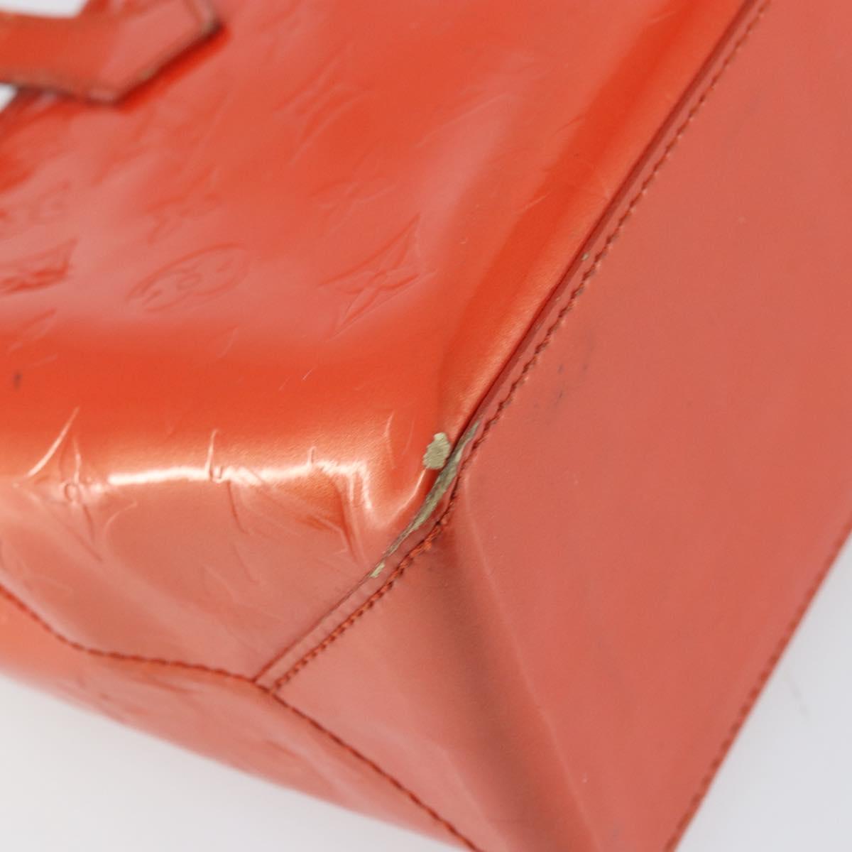 LOUIS VUITTON Monogram Vernis Wilshire PM Bag Orenge Sunset M93644 Auth BA10354