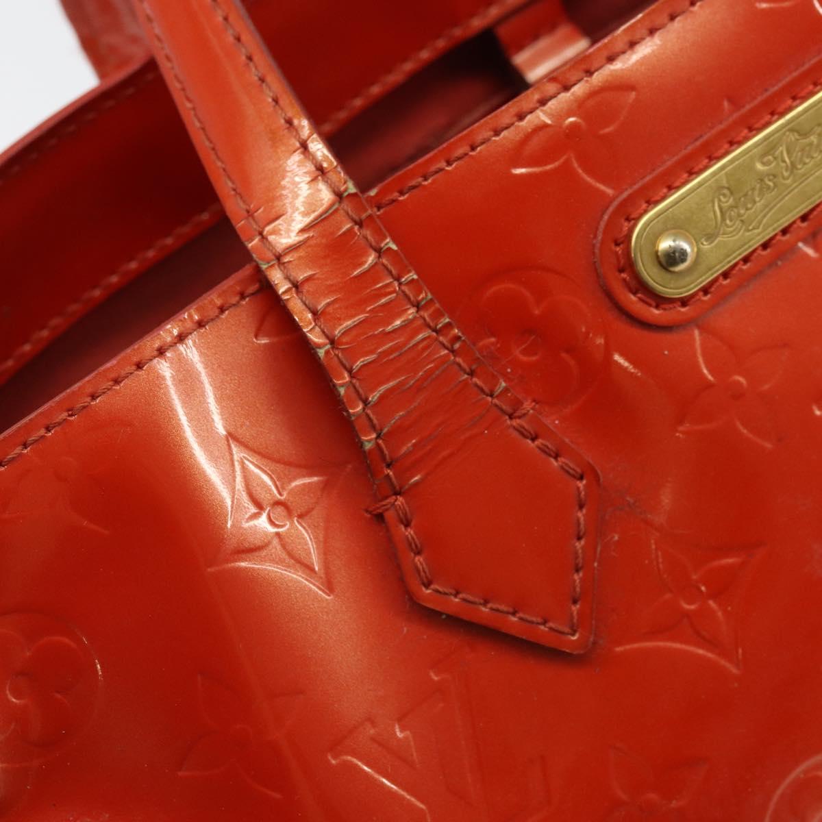 LOUIS VUITTON Monogram Vernis Wilshire PM Bag Orenge Sunset M93644 Auth BA10354