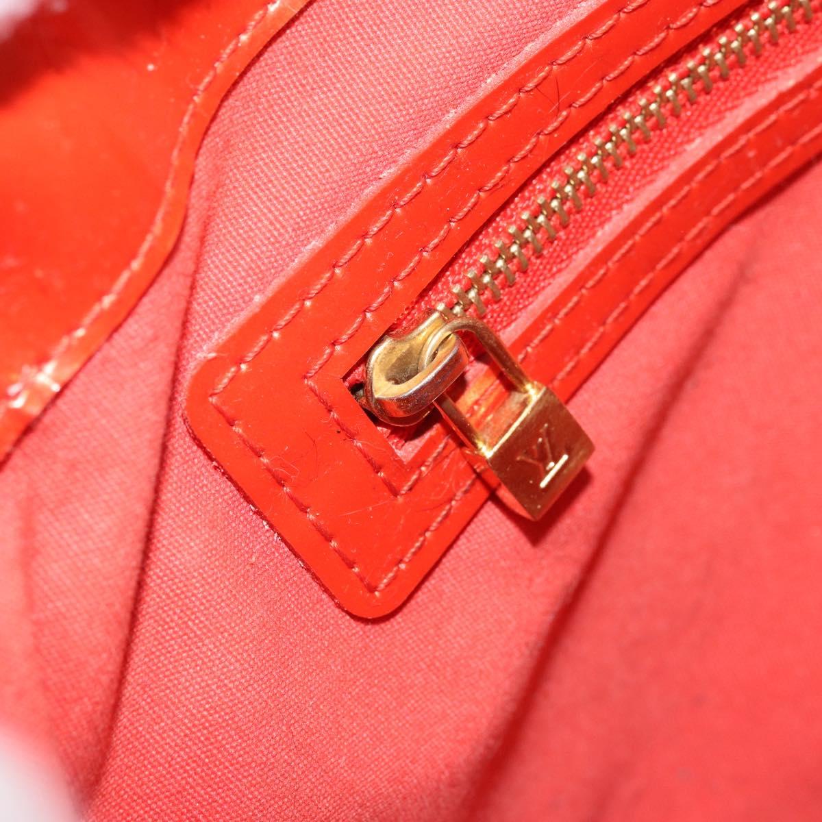 LOUIS VUITTON Monogram Vernis Wilshire PM Bag Orenge Sunset M93644 Auth BA10354