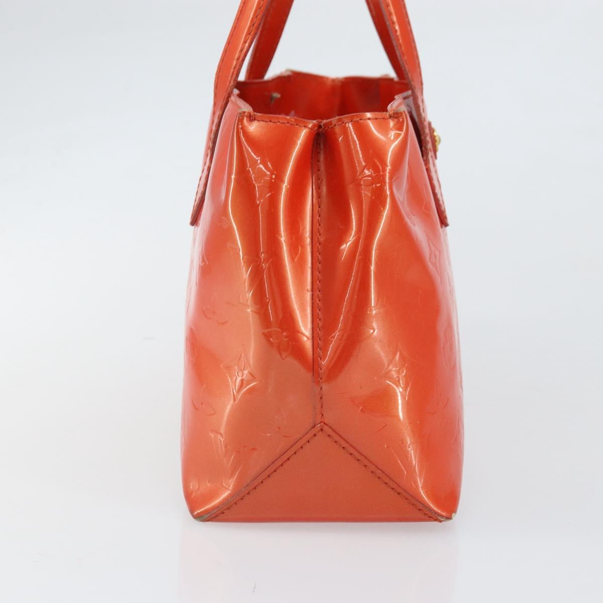 LOUIS VUITTON Monogram Vernis Wilshire PM Bag Orenge Sunset M93644 Auth BA10354