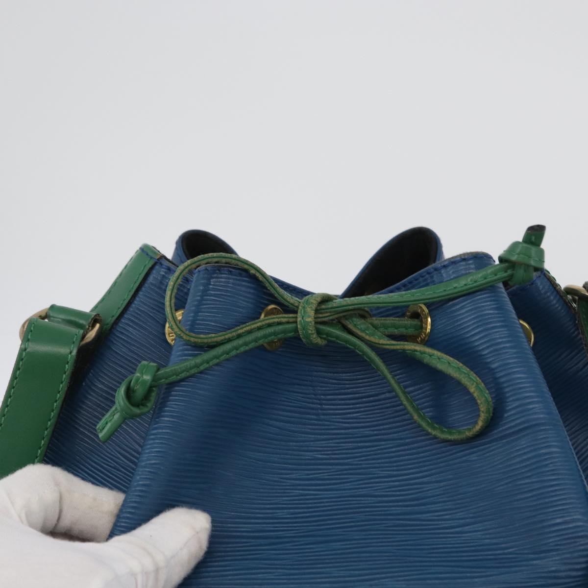 LOUIS VUITTON Epi Noe Shoulder Bag Bicolor Green Blue M44044 LV Auth BA10355