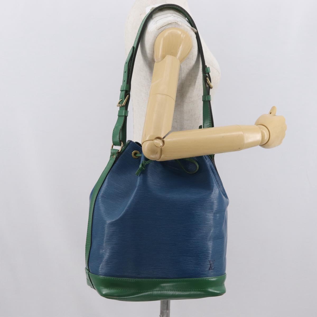 LOUIS VUITTON Epi Noe Shoulder Bag Bicolor Green Blue M44044 LV Auth BA10355