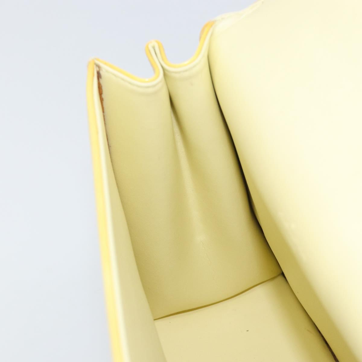 LOUIS VUITTON Monogram Vernis Spring Street Bag Lime Yellow M91068 Auth BA10357