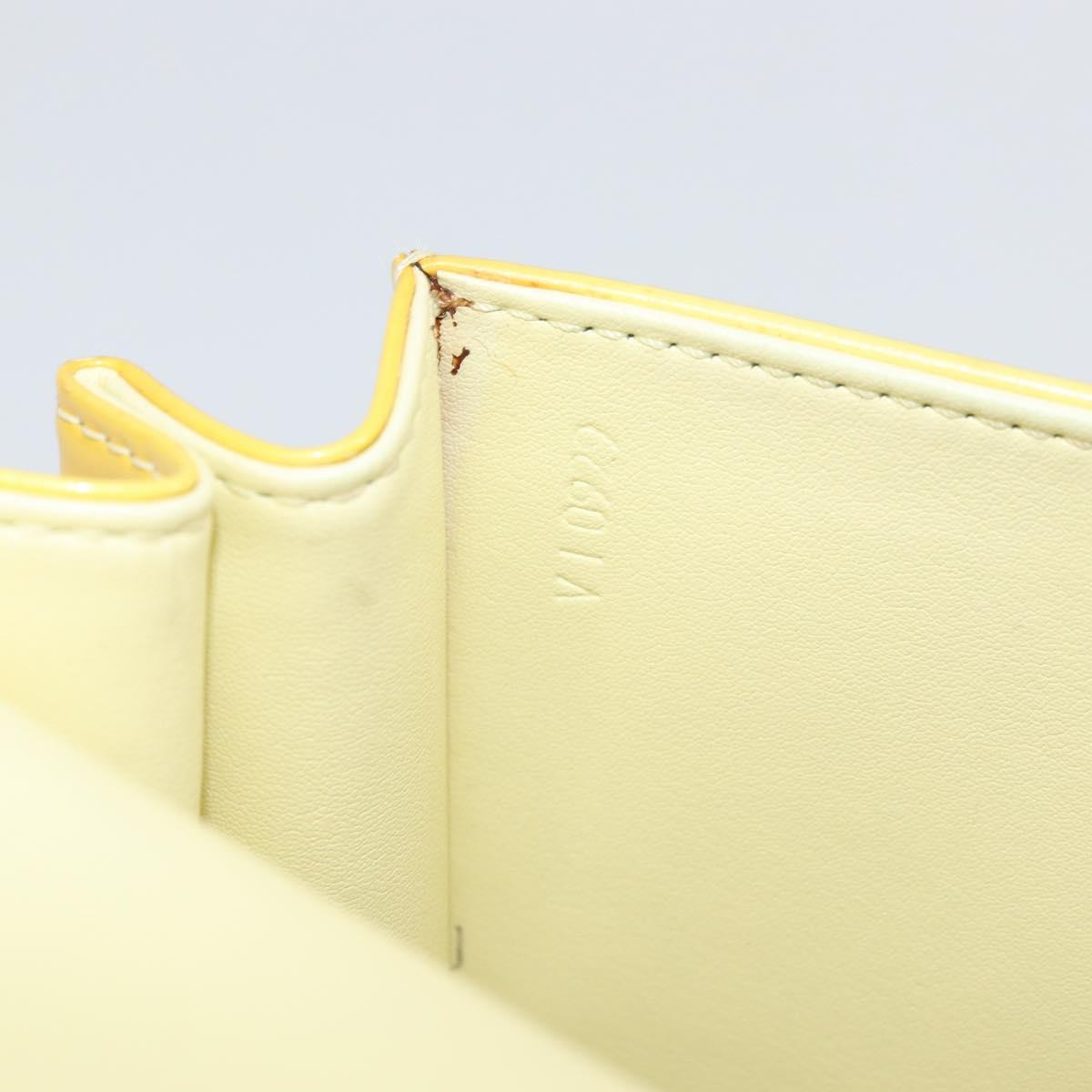 LOUIS VUITTON Monogram Vernis Spring Street Bag Lime Yellow M91068 Auth BA10357