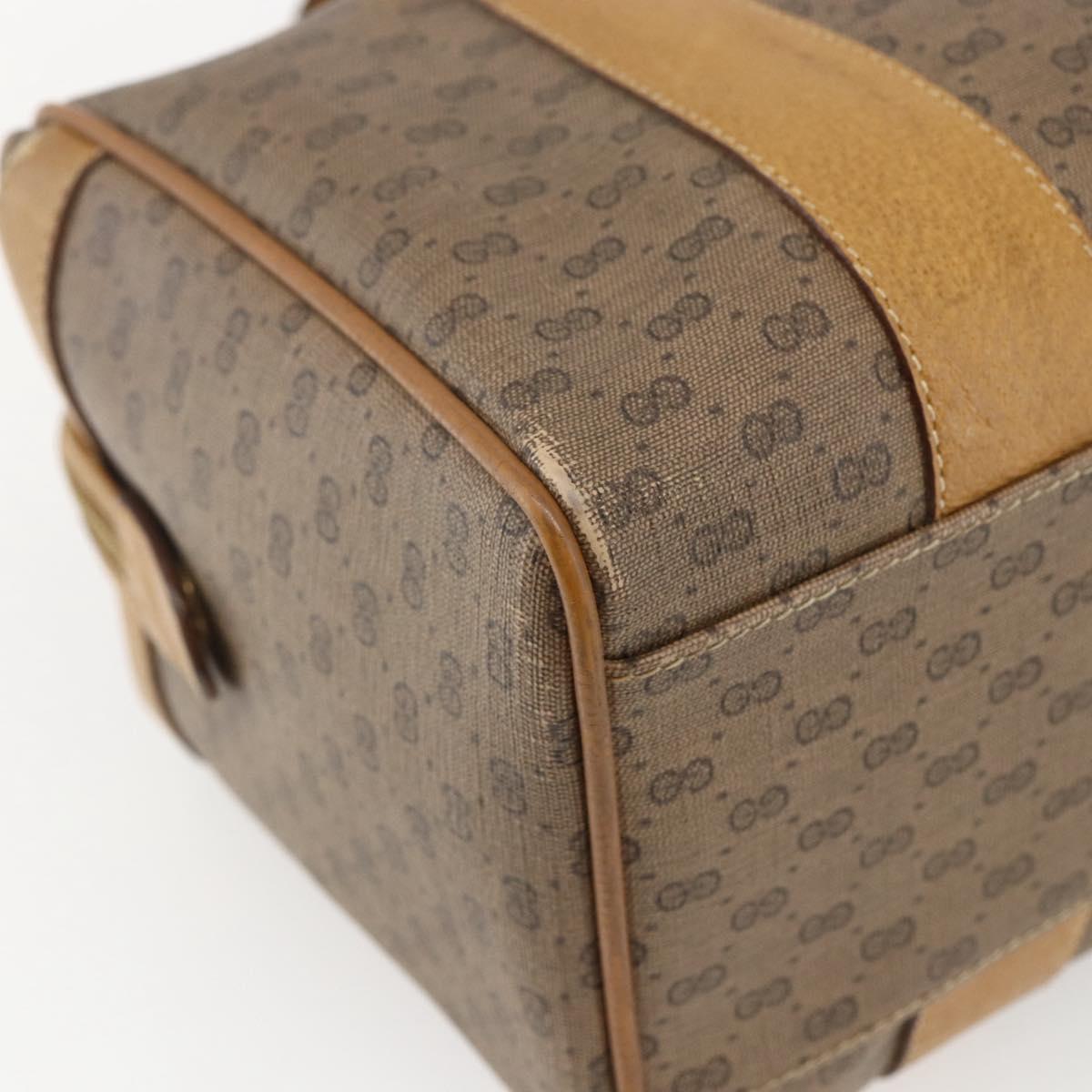 GUCCI Micro GG Supreme Hand Bag PVC Beige Gold 000 40 0207 Auth BA10367