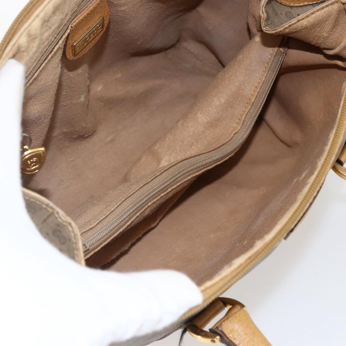 GUCCI Micro GG Supreme Hand Bag PVC Beige Gold 000 40 0207 Auth BA10367