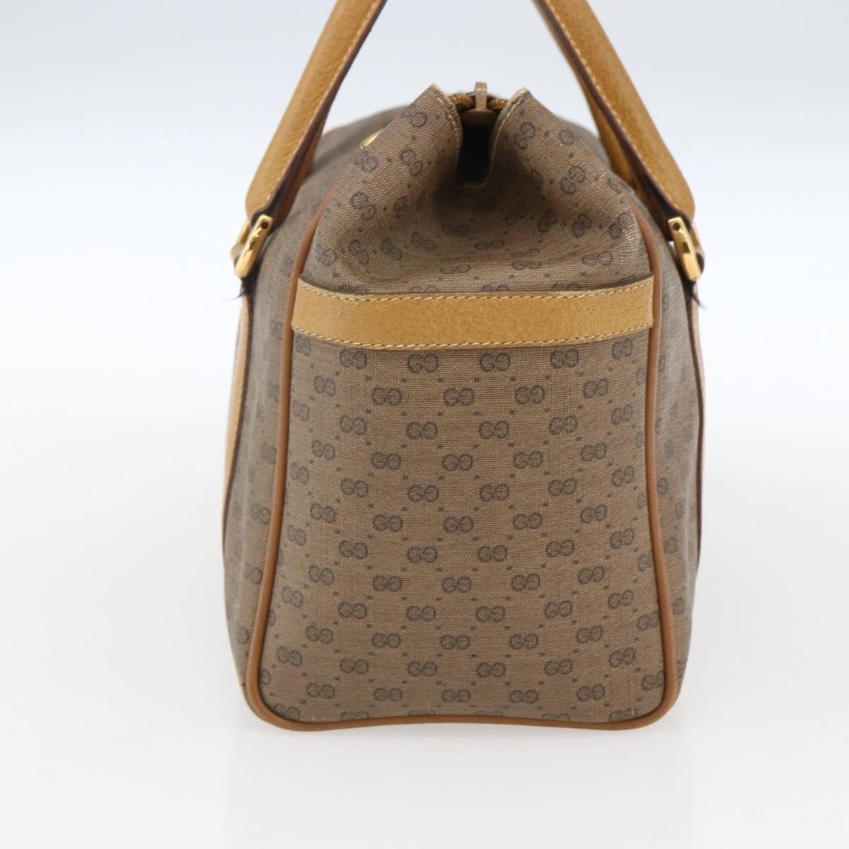 GUCCI Micro GG Supreme Hand Bag PVC Beige Gold 000 40 0207 Auth BA10367