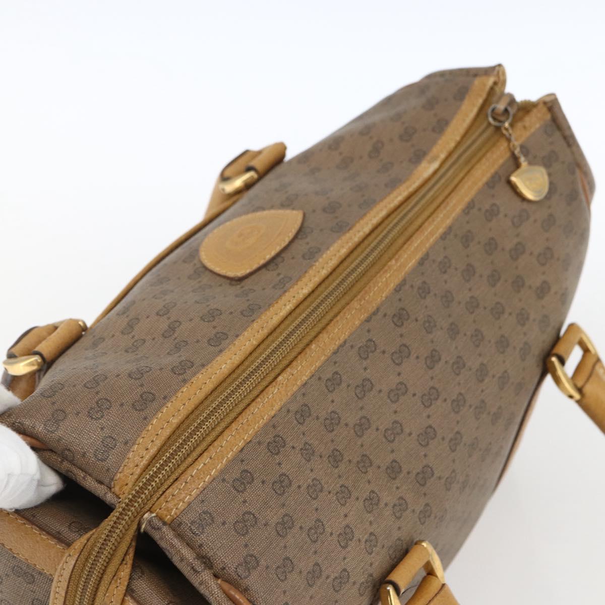 GUCCI Micro GG Supreme Hand Bag PVC Beige Gold 000 40 0207 Auth BA10367
