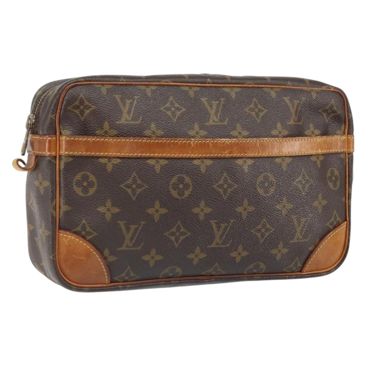 LOUIS VUITTON Monogram Compiegne 28 Clutch Bag M51845 LV Auth BA10368