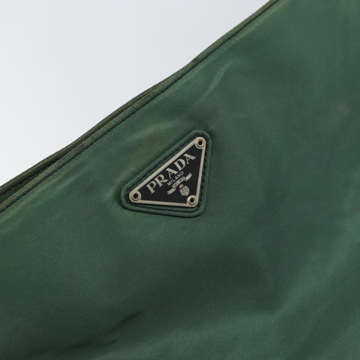 PRADA Tote Bag Nylon Green Auth BA10373