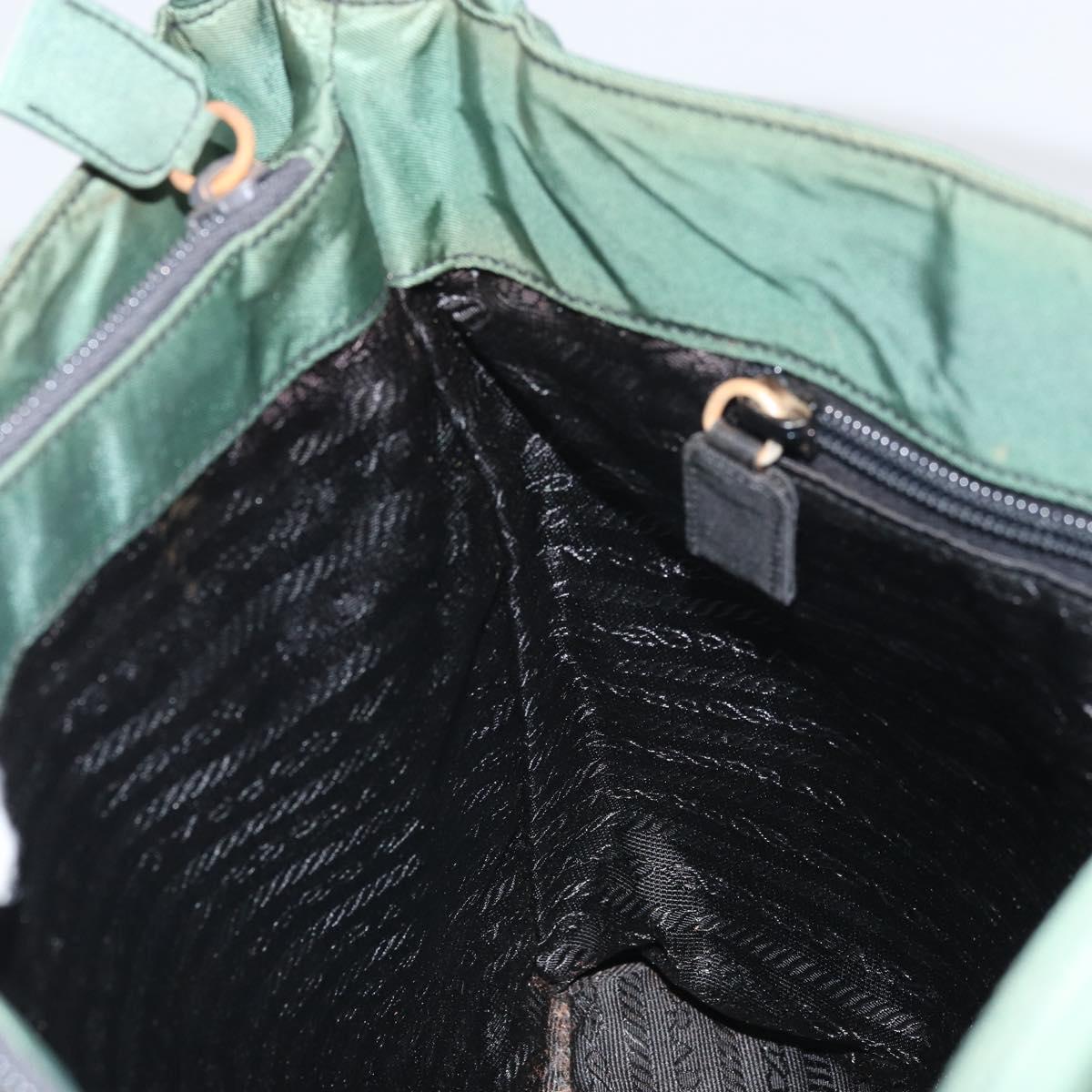 PRADA Tote Bag Nylon Green Auth BA10373