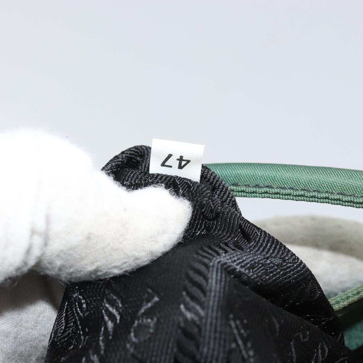 PRADA Tote Bag Nylon Green Auth BA10373
