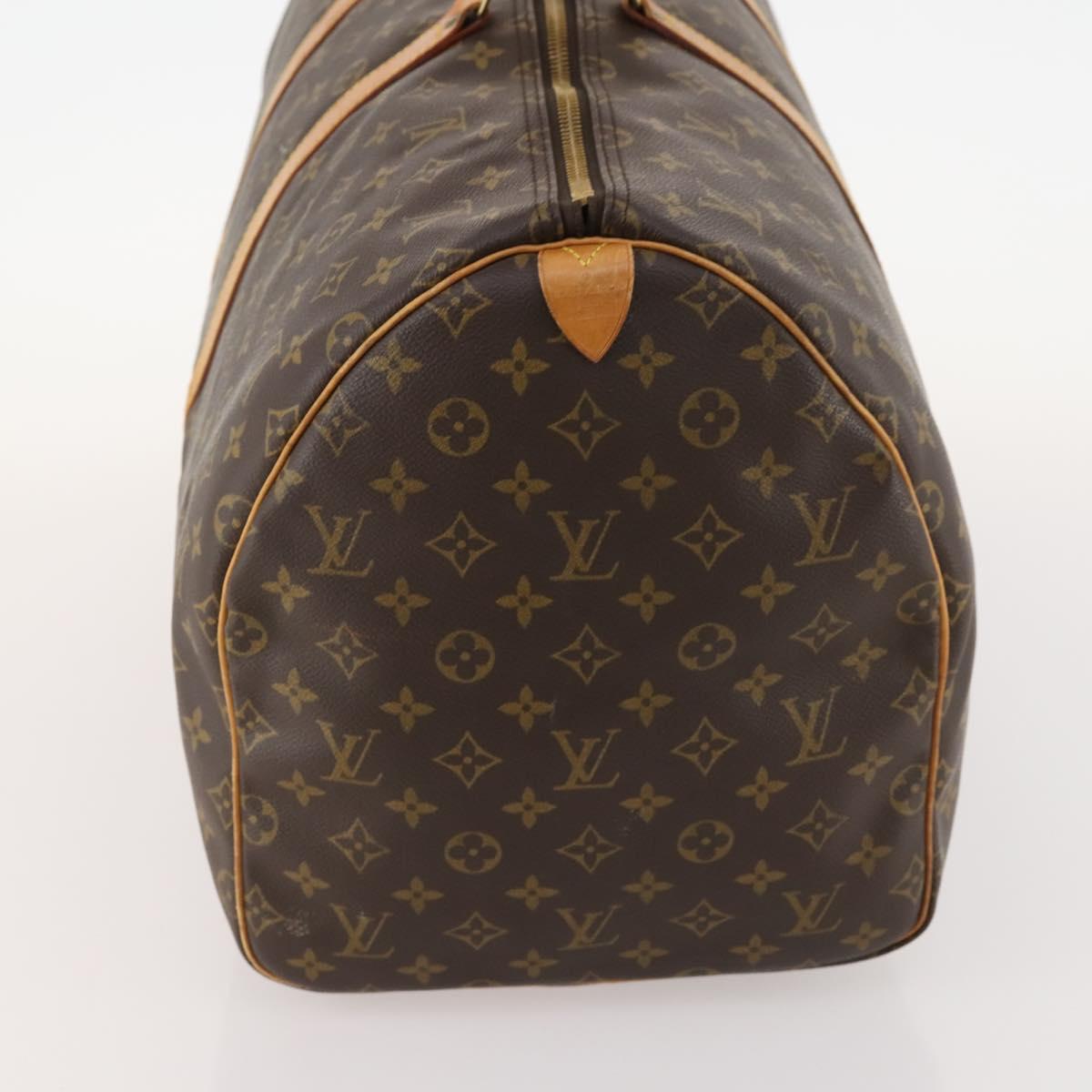 LOUIS VUITTON Monogram Keepall 55 Boston Bag M41424 LV Auth BA10377