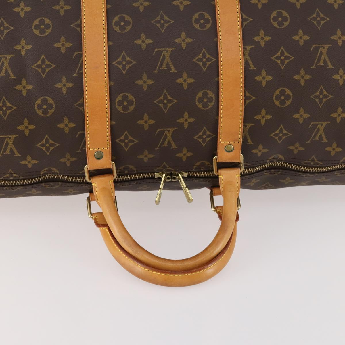 LOUIS VUITTON Monogram Keepall 55 Boston Bag M41424 LV Auth BA10377