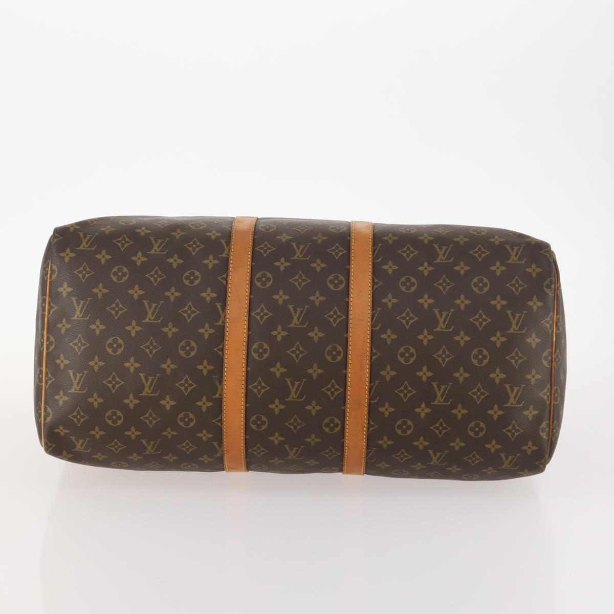 LOUIS VUITTON Monogram Keepall 55 Boston Bag M41424 LV Auth BA10377