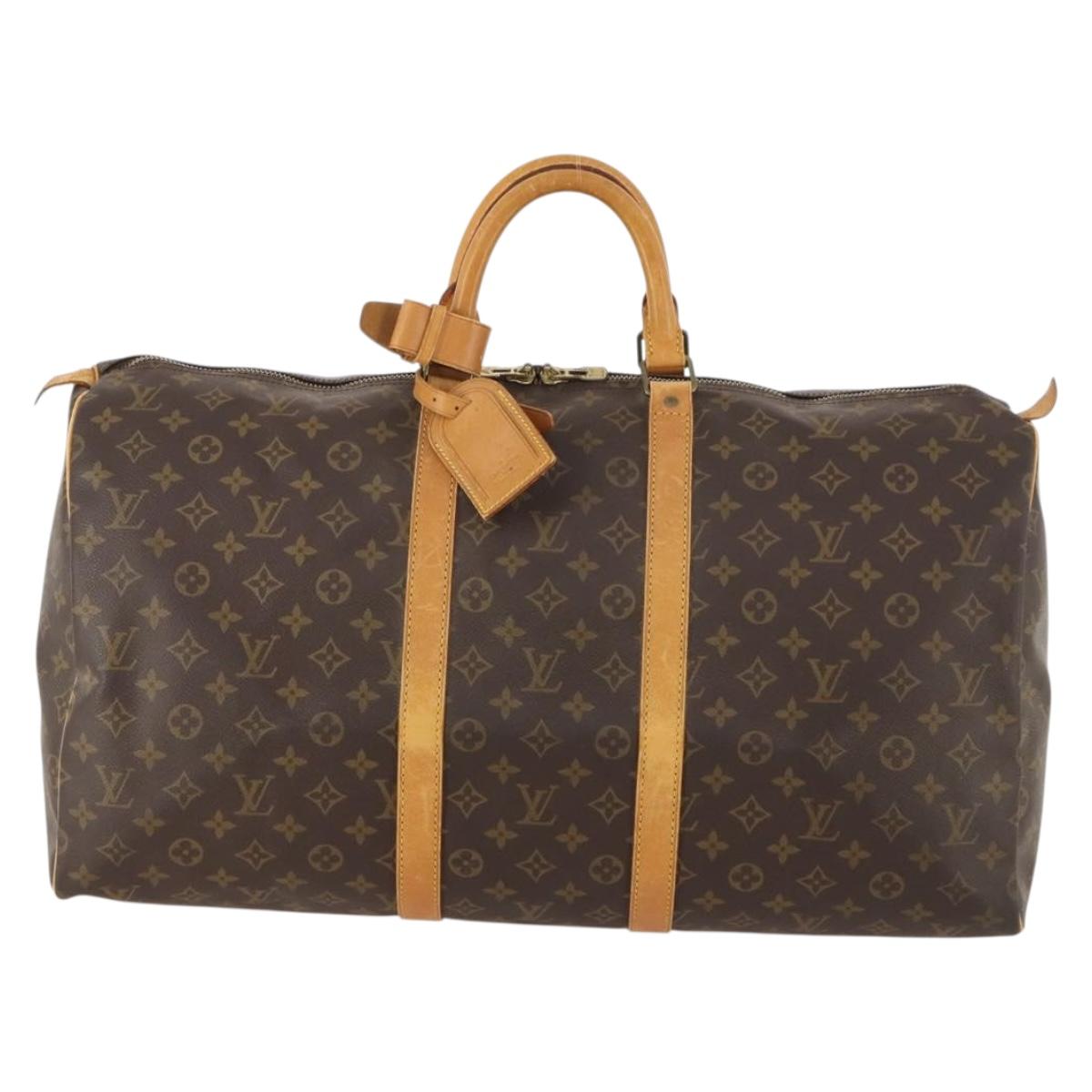 LOUIS VUITTON Monogram Keepall 55 Boston Bag M41424 LV Auth BA10384