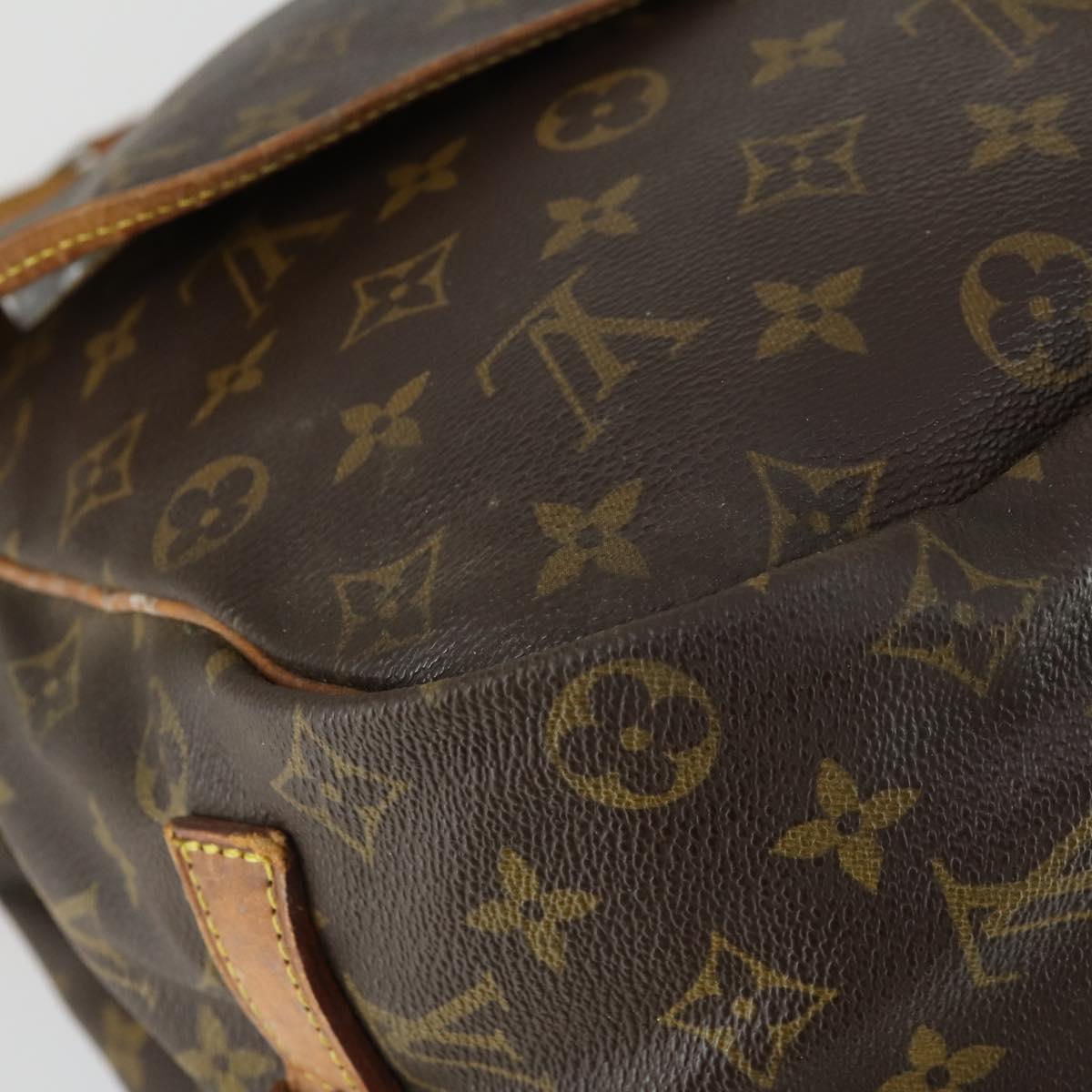 LOUIS VUITTON Monogram Saumur 35 Shoulder Bag M42254 LV Auth BA10390