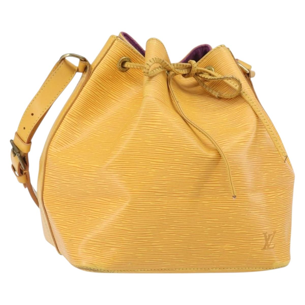 LOUIS VUITTON Epi Petit Noe Shoulder Bag Yellow M44109 LV Auth BA10392