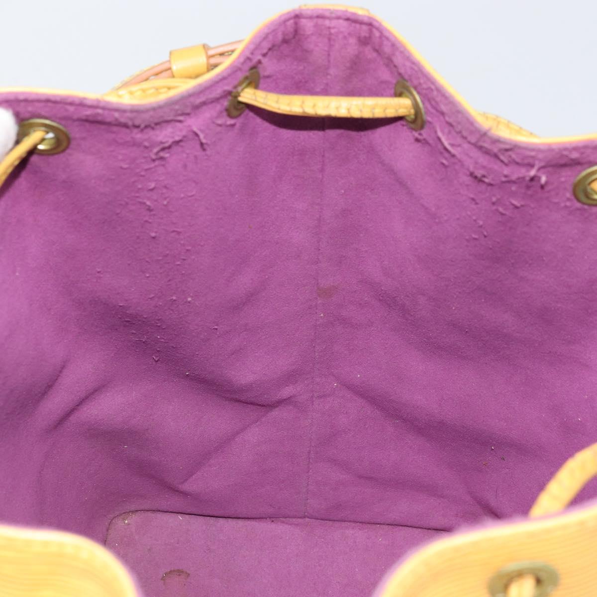 LOUIS VUITTON Epi Petit Noe Shoulder Bag Yellow M44109 LV Auth BA10392