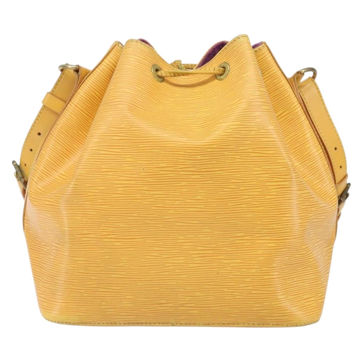 LOUIS VUITTON Epi Petit Noe Shoulder Bag Yellow M44109 LV Auth BA10392