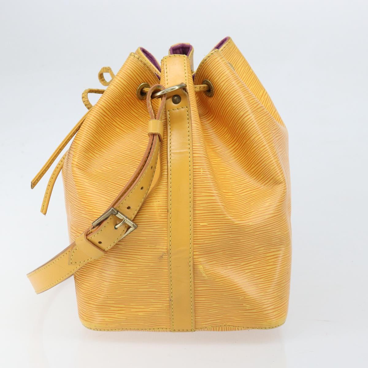 LOUIS VUITTON Epi Petit Noe Shoulder Bag Yellow M44109 LV Auth BA10392