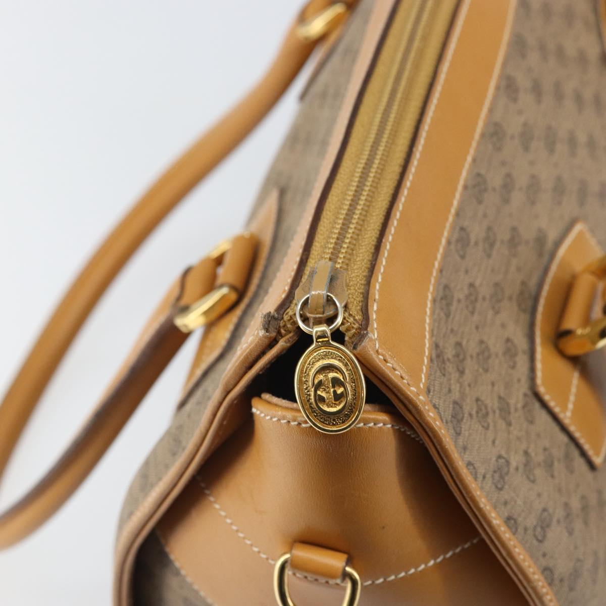 GUCCI Micro GG Supreme Hand Bag PVC Beige Gold 002 58 0219 Auth BA10396