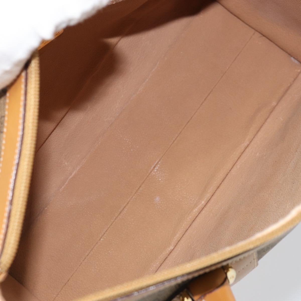 GUCCI Micro GG Supreme Hand Bag PVC Beige Gold 002 58 0219 Auth BA10396