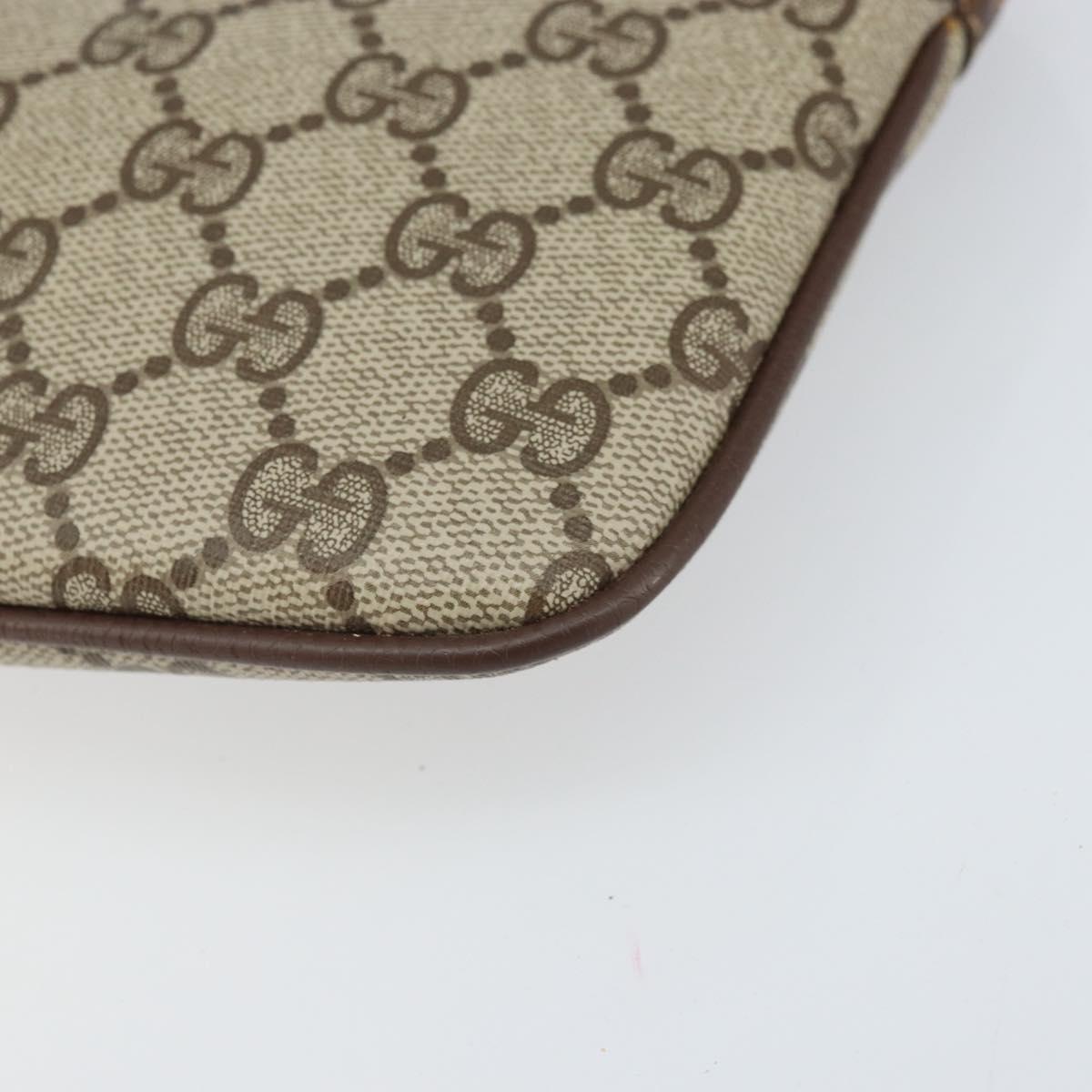 GUCCI GG Supreme Web Sherry Line Bag PVC Beige Gold 904 02 047 Auth BA10402