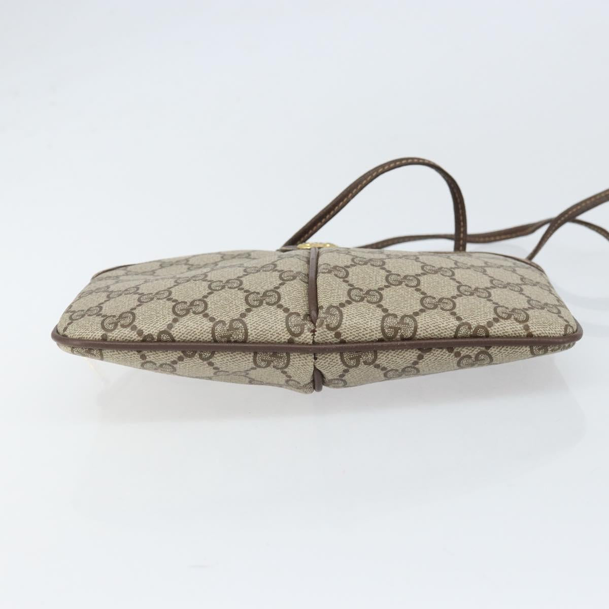 GUCCI GG Supreme Web Sherry Line Bag PVC Beige Gold 904 02 047 Auth BA10402