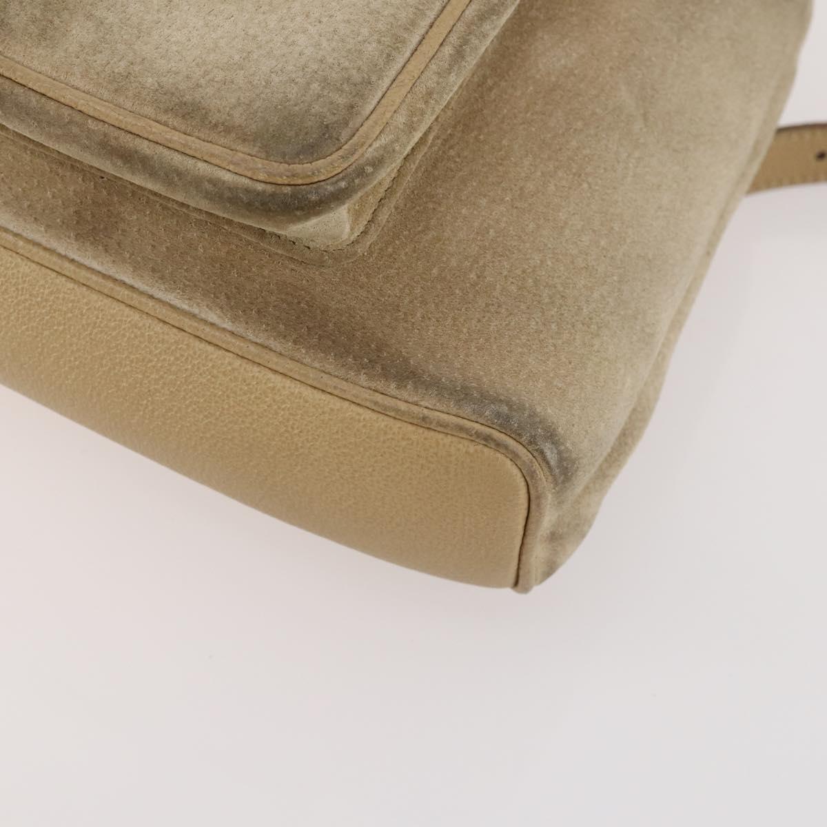 GUCCI Bamboo Backpack Suede Leather Black Gold 003 2058 0030 Auth BA10404