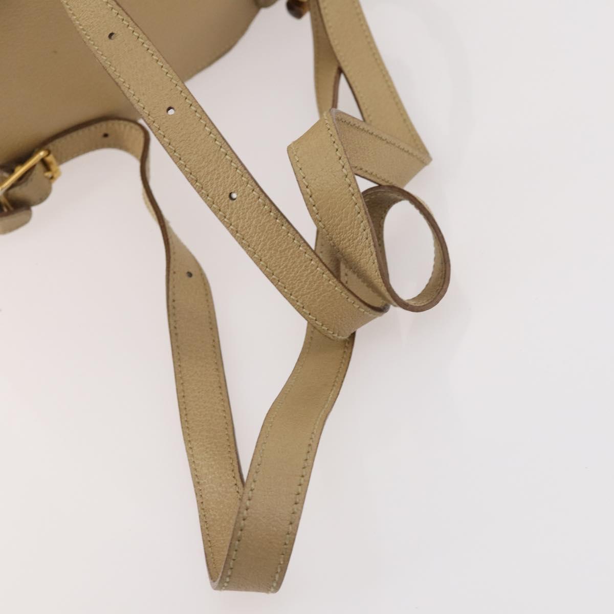 GUCCI Bamboo Backpack Suede Leather Black Gold 003 2058 0030 Auth BA10404