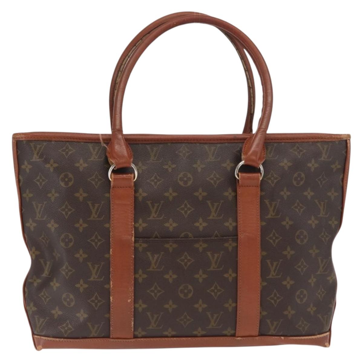LOUIS VUITTON Monogram Sac Weekend PM Hand Bag M42425 LV Auth BA10407