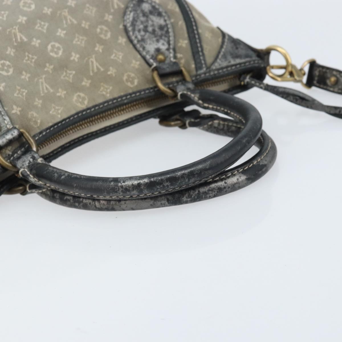 LOUIS VUITTON Monogram Idylle Buzasu Anjoul Hand Bag Platine M95622 Auth BA10412