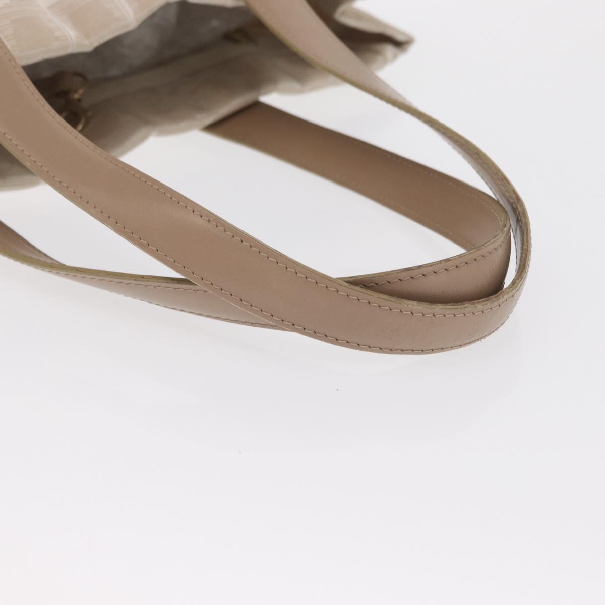 CHANEL New Travel Line Tote Bag Nylon Beige Gold CC Auth BA10414