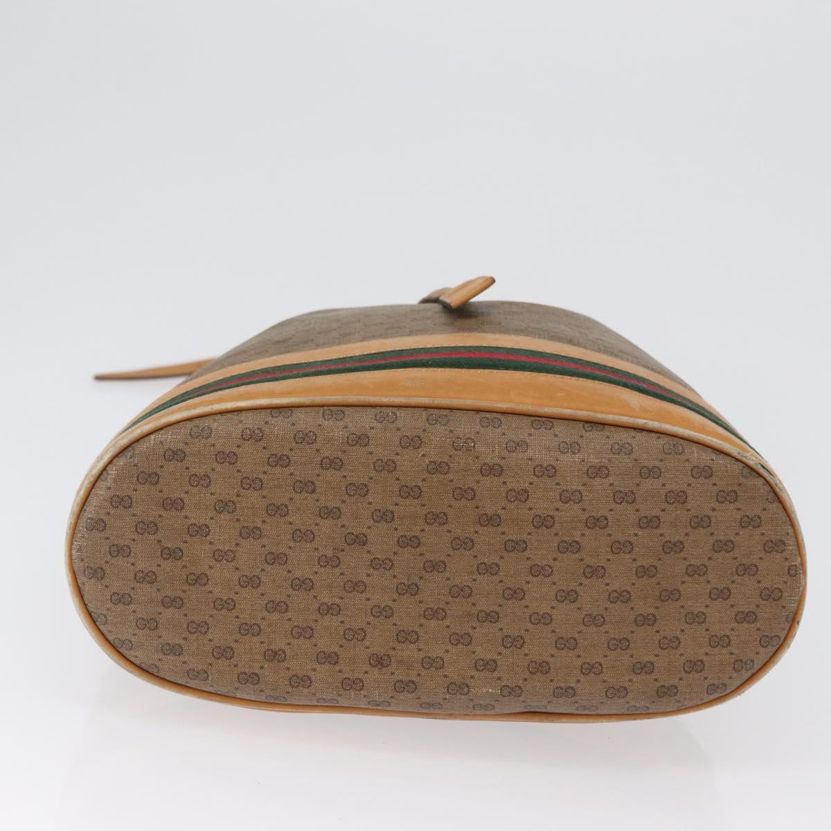 GUCCI Micro GG Supreme Web Sherry Line Bag PVC Beige 001 58 4793 Auth BA10427