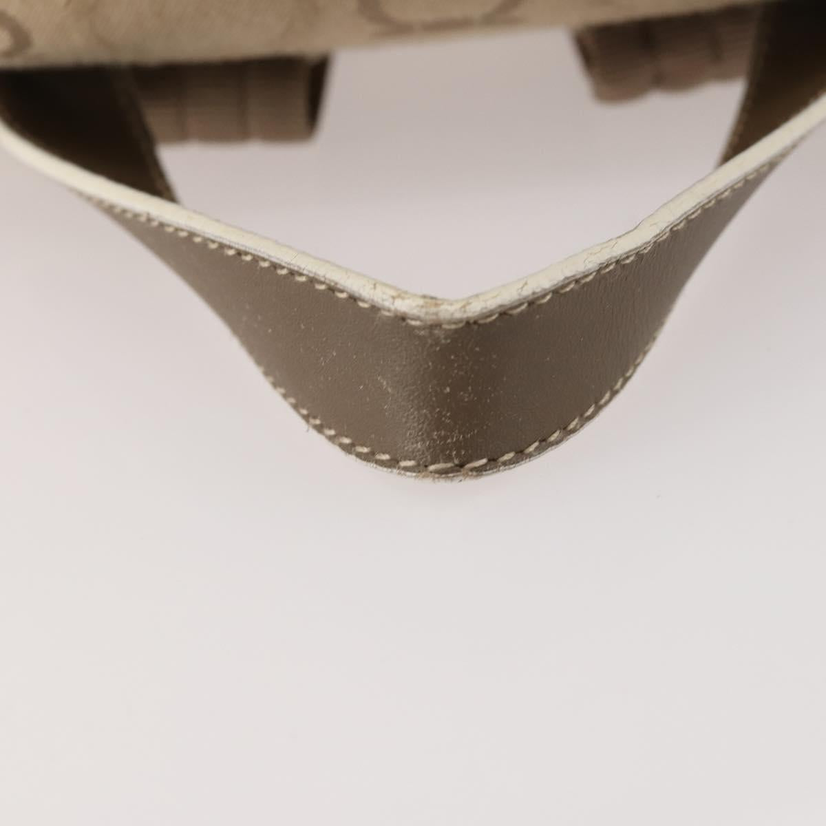 Salvatore Ferragamo Gancini Backpack Canvas Beige Gold Auth BA10432