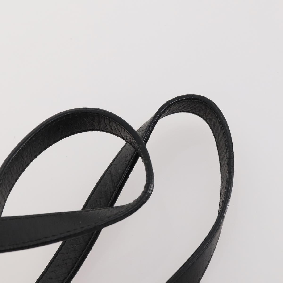 Gianni Versace Backpack Leather Black Gold Auth BA10433